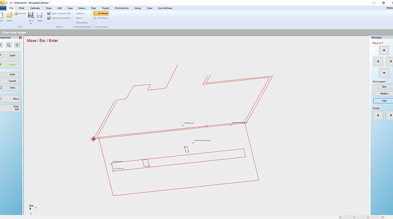 TemplateCollector - The software for quick measuring of stairs and other applications