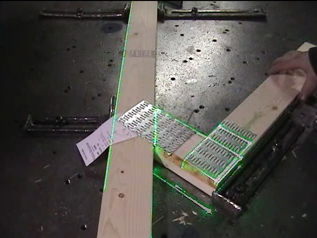 Laser projection for nail trusses