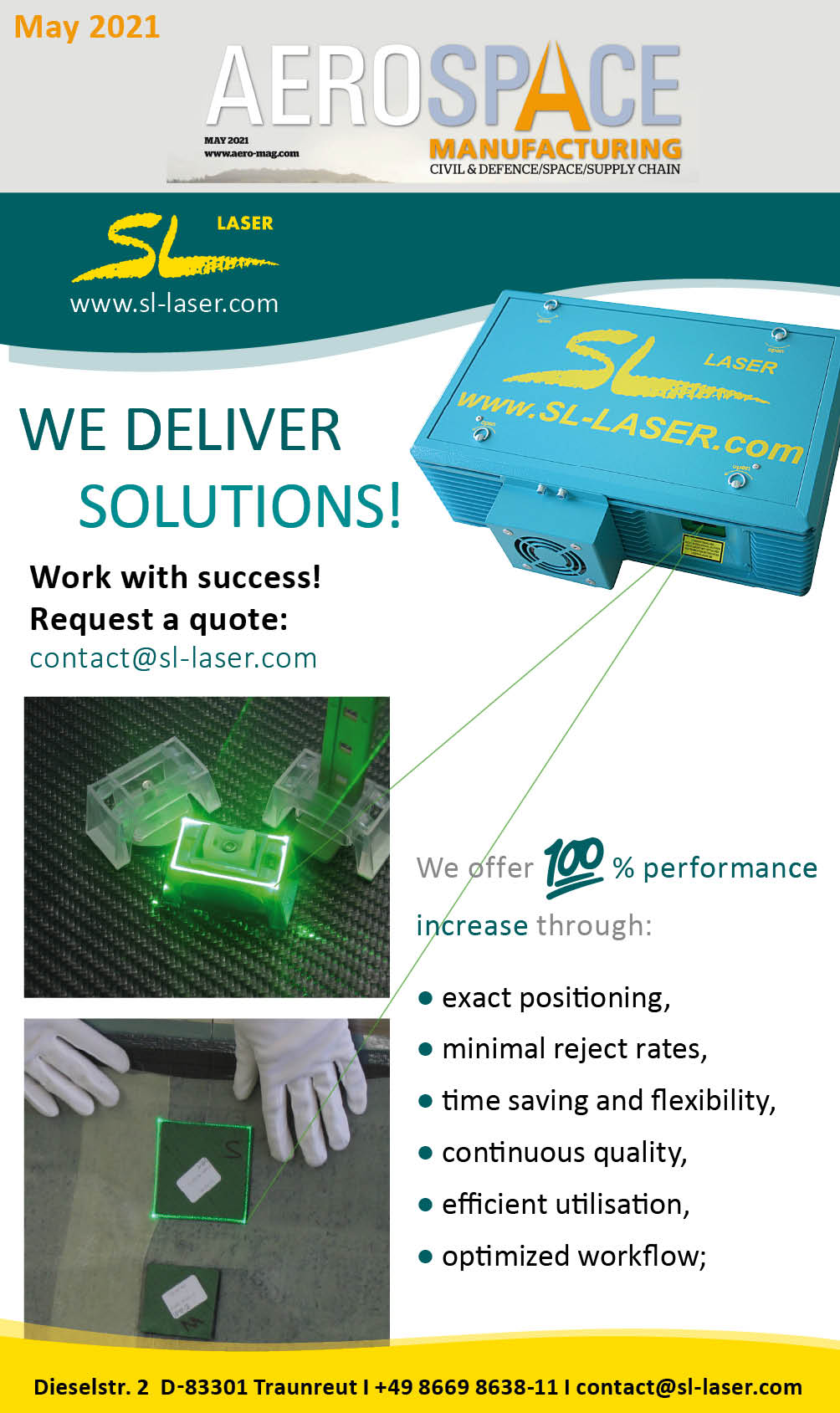 Wir liefern Lösungen mit unseren Lasersytemen und Softwarelösungen