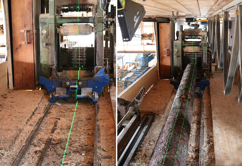 Lasertechnik für Kreissäge-Anlagen