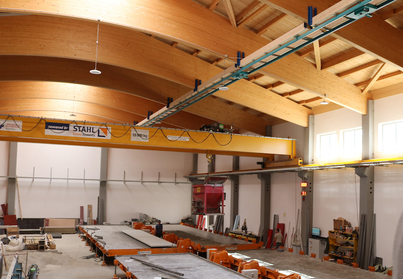 Laser systems for fast, precise production of precast concrete elements