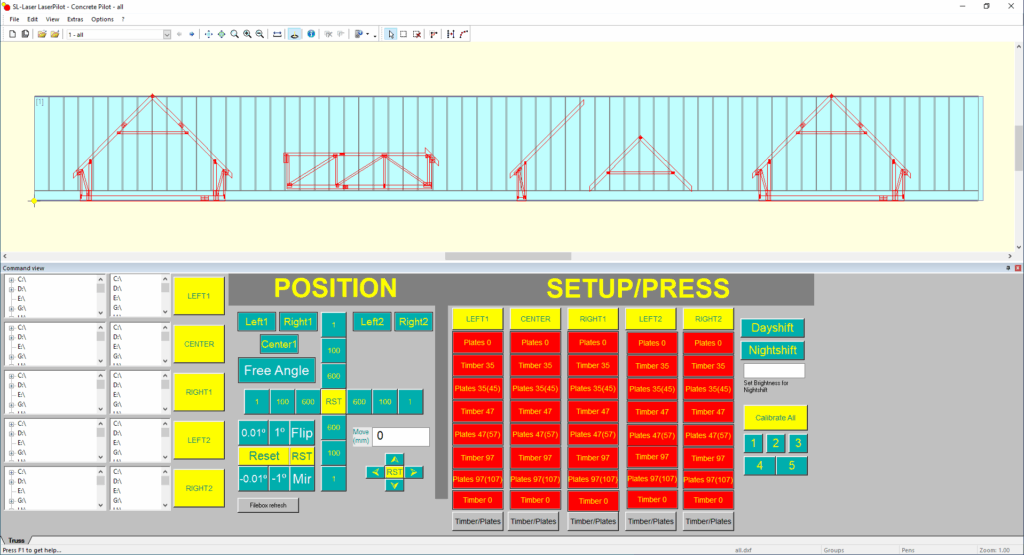 Vue du programme Laserpilot Truss Pilot