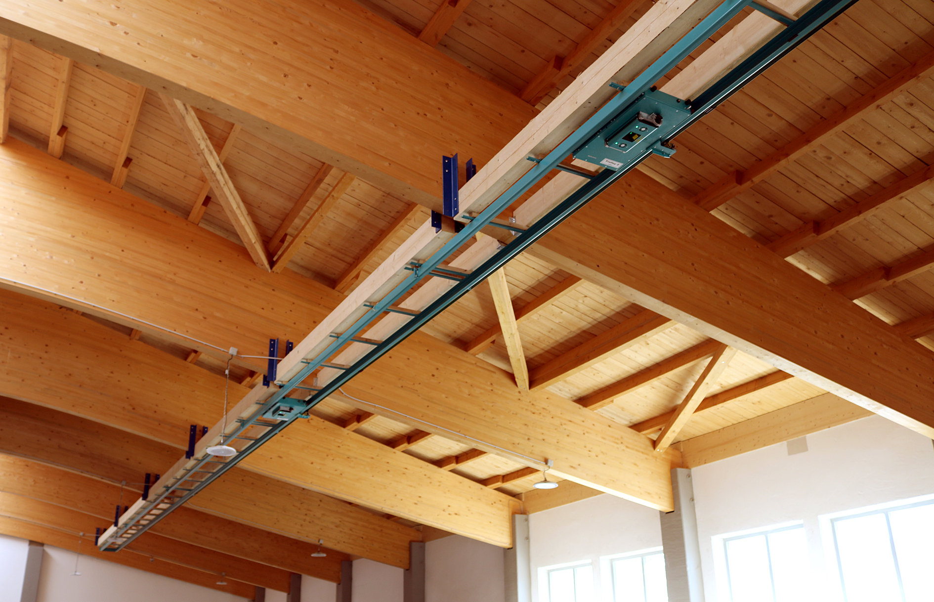 Laser projector rail system