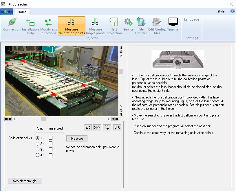Teacher - The software for setting up the laser system at the workplace