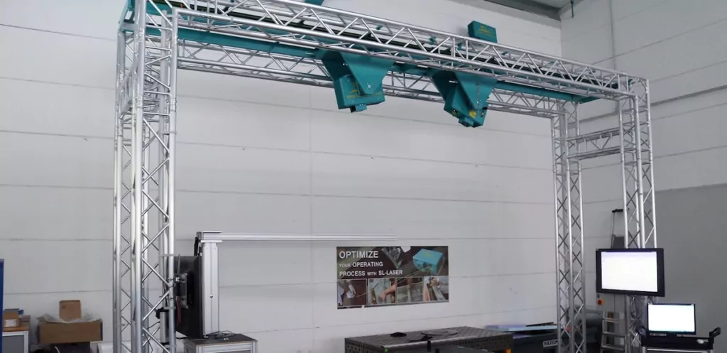 Laser projectors on a rail system - the individual solution from SL Laser