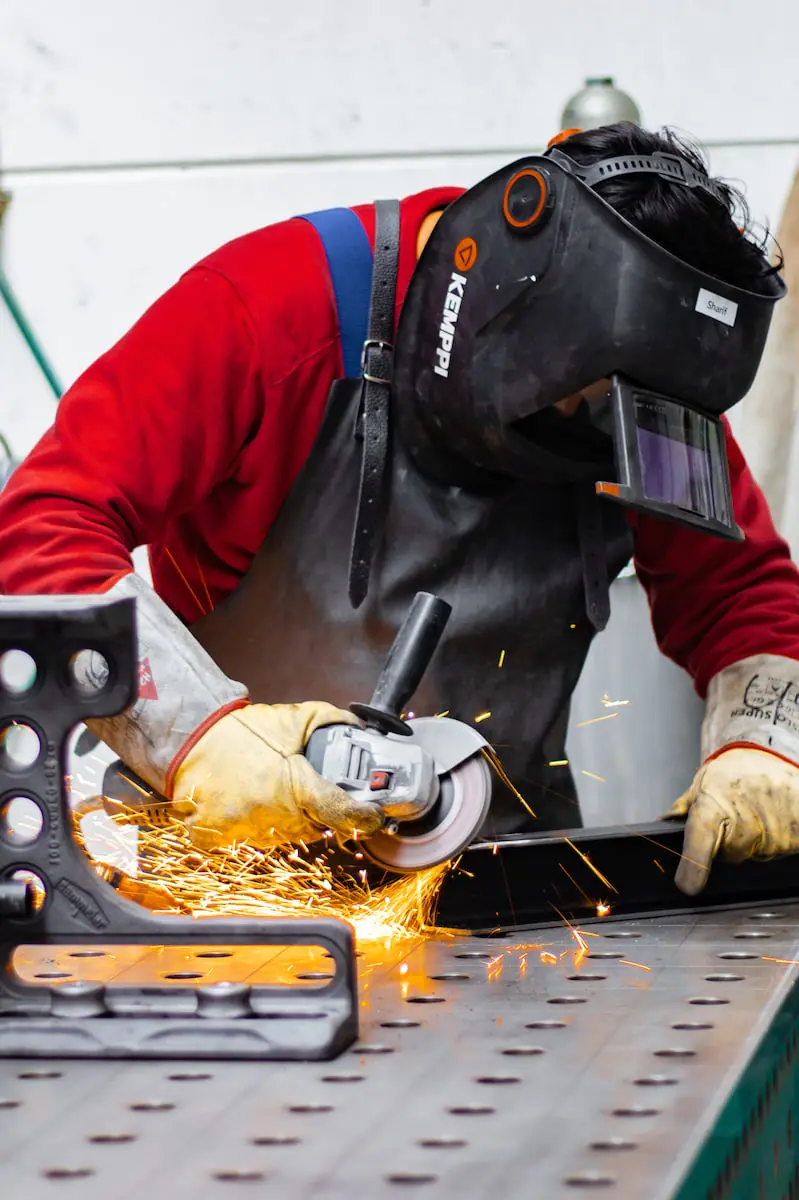 Workers welding