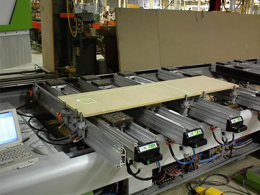 Setup assistance in CNC woodworking